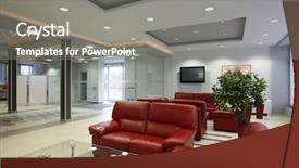  Presentation with waiting room - Theme having lobby floor - interior of a waiting room background and a gray colored foreground