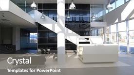 Presentation with floor - Slides enhanced with lobby in a modern building background and a gray colored foreground