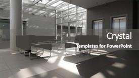  Presentation with lobby - Colorful PPT layouts enhanced with lobby in modern business building backdrop and a  colored foreground