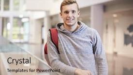  Presentation with lobby - Audience pleasing slide deck consisting of lobby of a university backdrop and a mint green colored foreground