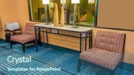  Presentation with five stars - Audience pleasing PPT layouts consisting of lobby of the five star backdrop and a ocean colored foreground