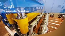  Presentation with metal forming - Colorful presentation design enhanced with lobnya-jun-7-automated-line backdrop and a teal colored foreground