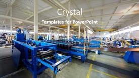  Presentation with plant structure - Cool new PPT theme with lobnya-jun-7-manufacturing-workshop backdrop and a gray colored foreground