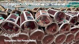  Presentation with crab - Theme having lobster-and-crab-boxes background and a tawny brown colored foreground