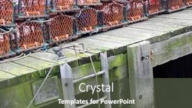  Presentation with stacked rocks - Audience pleasing slide deck consisting of lobster-baskets-stacked-on-whitby backdrop and a gray colored foreground