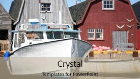  Presentation with fishing boats - Amazing presentation having lobster fishing boats tied up backdrop and a  colored foreground