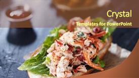  Presentation with slate - Audience pleasing slide deck consisting of lobster roll on slate surface backdrop and a tawny brown colored foreground