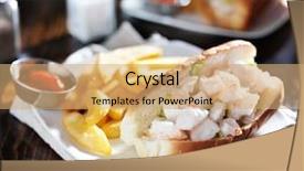  Presentation with ketchup - Beautiful presentation featuring lobster roll with french fries and ketchup backdrop and a coral colored foreground