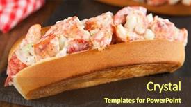  Presentation with roll - PPT theme enhanced with portrait of a young red-haired girl on a background of gray plaster wall background and a gray colored foreground