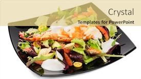  Presentation with japanese style - Slide set enhanced with lobster-salad-in-japanese-style background and a yellow colored foreground