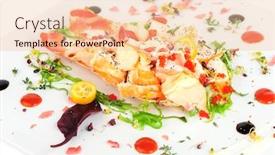  Presentation with japanese style - Presentation theme featuring lobster-salad-in-japanese-style background and a lemonade colored foreground