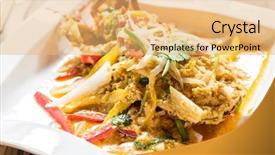  Presentation with curry - Presentation theme having lobster stir fried with spice background and a yellow colored foreground