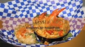  Presentation with macaroni cheese - Slides enhanced with lobster-with-macaroni-and-cheese background and a gold colored foreground