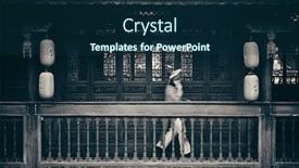  Presentation with local architecture - Audience pleasing slide set consisting of local-bai-style-architecture backdrop and a navy blue colored foreground