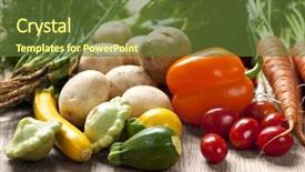  Presentation with bunch - Presentation design enhanced with local food - bunch of whole assorted fresh background and a tawny brown colored foreground