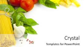  Presentation with italian food - Cool new PPT layouts with local food - ingredients for italian cooking frame backdrop and a white colored foreground