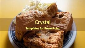  Presentation with snack food - Presentation having local-food-of-famous-taiwanese background and a tawny brown colored foreground