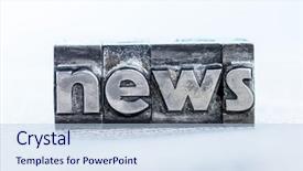  Presentation with lead - Cool new presentation design with local knowledge - news in lead letters backdrop and a  colored foreground