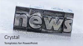  Presentation with lead - PPT theme with local knowledge - news in lead letters background and a  colored foreground