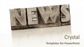  Presentation with lead - PPT theme enhanced with local knowledge - news in lead letters background and a  colored foreground