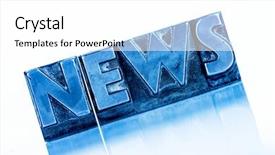  Presentation with newsletters - Colorful presentation theme enhanced with local knowledge - word news written with lead backdrop and a  colored foreground