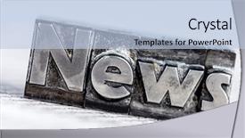  Presentation with newsletters - Presentation theme with local knowledge - word news written with lead background and a light blue colored foreground