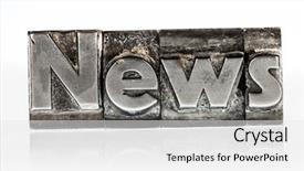  Presentation with newsletters - Beautiful theme featuring local knowledge - word news written with lead backdrop and a white colored foreground