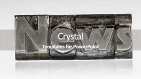  Presentation with newsletters - Slide set having local knowledge - word news written with lead background and a  colored foreground