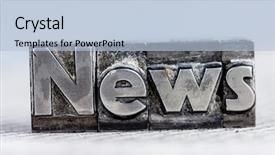  Presentation with newsletters - Colorful PPT theme enhanced with local knowledge - word news written with lead backdrop and a  colored foreground