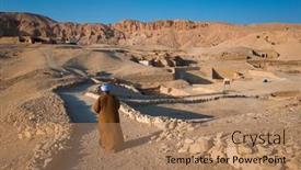  Presentation with nile egypt - Slides consisting of local-man-in-traditional-arab background and a coral colored foreground