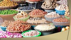  Presentation with vietnam hanoi - Audience pleasing presentation theme consisting of local market in hanoi vietnam backdrop and a coral colored foreground