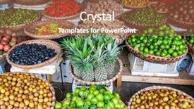  Presentation with hanoi - Cool new PPT theme with local market in hanoi backdrop and a coral colored foreground