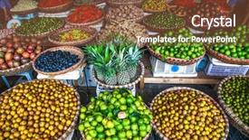 Presentation with hanoi - Colorful theme enhanced with local market in hanoi backdrop and a tawny brown colored foreground