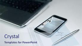  Presentation with social media network - Cool new slide deck with local news - business technology social media backdrop and a sky blue colored foreground