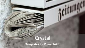  Presentation with starch drug delivery - Audience pleasing PPT theme consisting of local news - newspaper was placed backdrop and a gray colored foreground