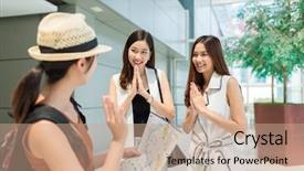  Presentation with rural tourism people adventure - Audience pleasing slide deck consisting of local people in thailand backdrop and a coral colored foreground