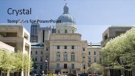  Presentation with indiana - Presentation theme enhanced with local politics - state capitol building in indianapolis background and a light blue colored foreground