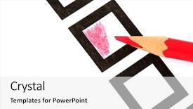  Presentation with crayon - Cool new slides with local politics - voting with red crayon backdrop and a  colored foreground