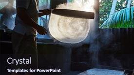  Presentation with vietnam - Slide deck featuring local-rice-noodles-factory background and a wine colored foreground