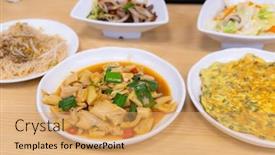  Presentation with taiwan - Theme enhanced with local-taiwan-food-dish background and a yellow colored foreground