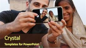  Presentation with new delhi - Slide deck featuring local woman in india gate background and a tawny brown colored foreground