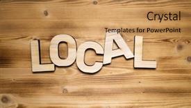  Presentation with wooden - Presentation consisting of local word made of wooden background and a coral colored foreground