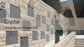  Presentation with jerusalem - Presentation consisting of located at the national cemetery background and a light gray colored foreground