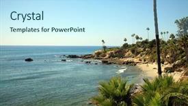  Presentation with laguna beach - Cool new presentation theme with located in southern orange county backdrop and a sky blue colored foreground