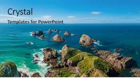  Presentation with new zealand - Beautiful PPT layouts featuring located in the catlins area backdrop and a  colored foreground