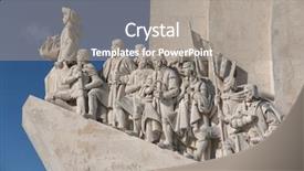  Presentation with river - PPT theme consisting of located on the tagus river background and a gray colored foreground