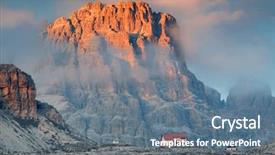  Presentation with refuge - Cool new slides with locatelli refuge in the dolomites italy backdrop and a ocean colored foreground