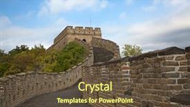  Presentation with china - Slides consisting of location boundaries - famous great wall of china background and a tawny brown colored foreground