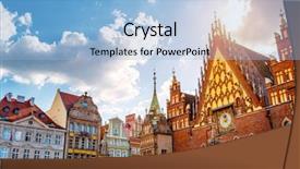  Presentation with capital market - Amazing slides having location famous market square poland backdrop and a light blue colored foreground