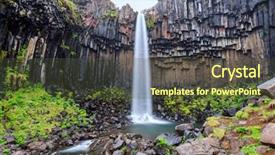  Presentation with fall waterfall - Audience pleasing slide deck consisting of location flow - famous svartifoss waterfall another named backdrop and a tawny brown colored foreground